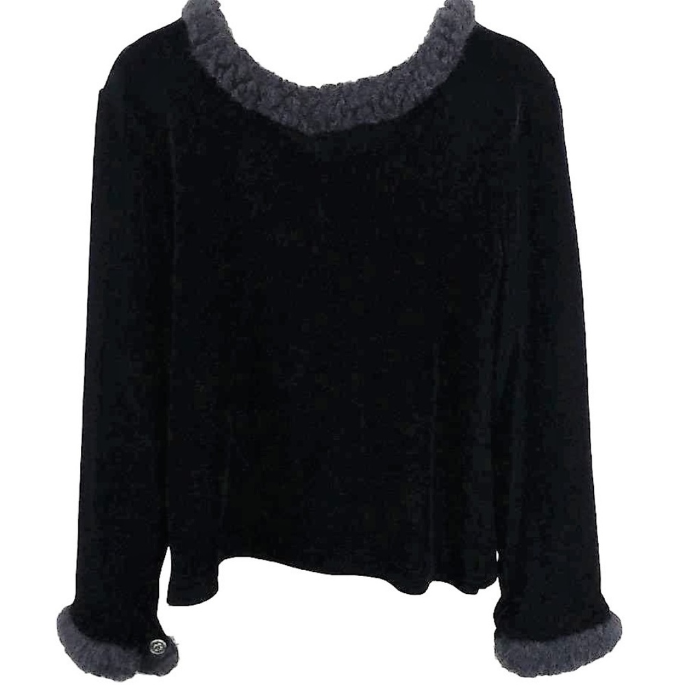 Cottontail Originals Black Velvet Top ~ Size 8